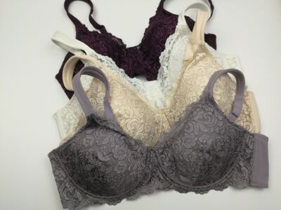 大码全罩杯有钢圈蕾丝光面内衣