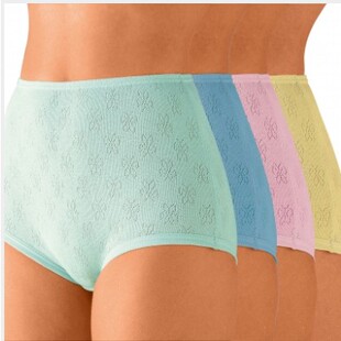 新款 大尺码胖MM内裤 高腰包臀棉质面料三角妈咪裤3840 4244 4648