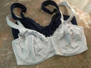 棉质半透明大尺码 胖MM胸大显小缩胸内衣75BD85C 带钢托超薄文胸