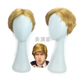 表演假发外国人假发cos金色假发男士 短直发搞笑道具演出假头套