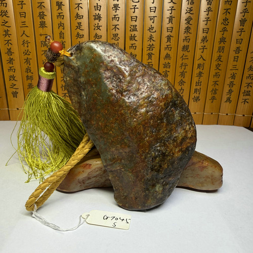 天然和田玉河磨玉奇石手把件