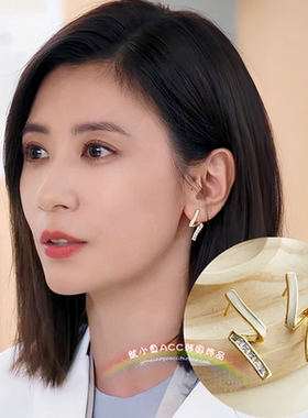s925银针法式复古耳钉耳环耳饰女