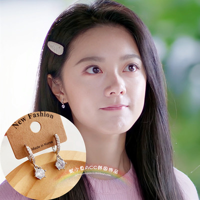 简约时尚OL百搭陨石坑耳钉耳环女