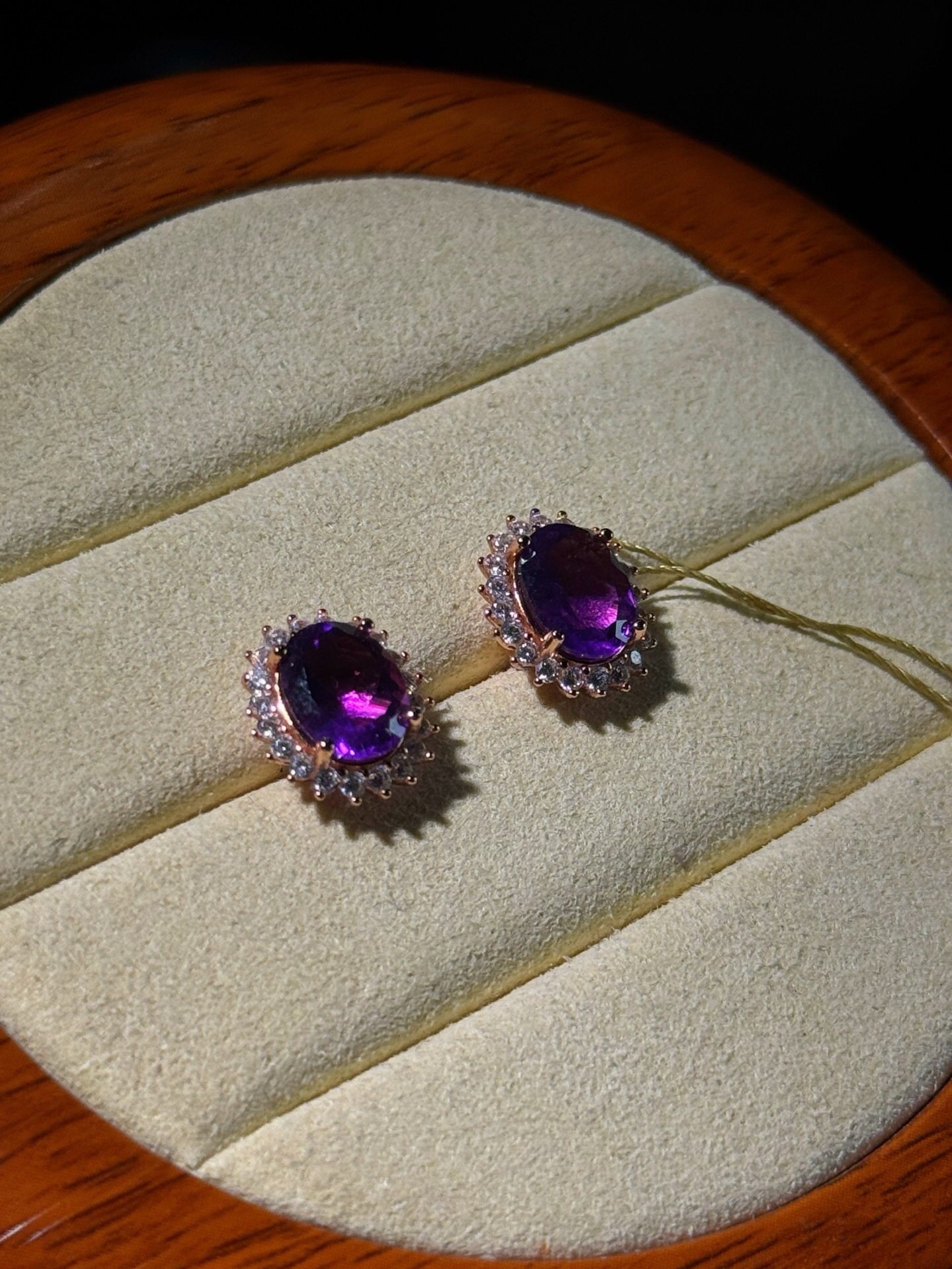 乌拉圭紫水晶耳钉7*9mm925银镶嵌,饰品/流行首饰/时尚饰品新,耳饰,淘宝优惠券,粉丝福利购,淘宝优惠卷