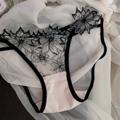 特价 女低腰 纯欲细带诱惑镂空蕾丝性感三角内裤 法式 高端刺绣轻奢