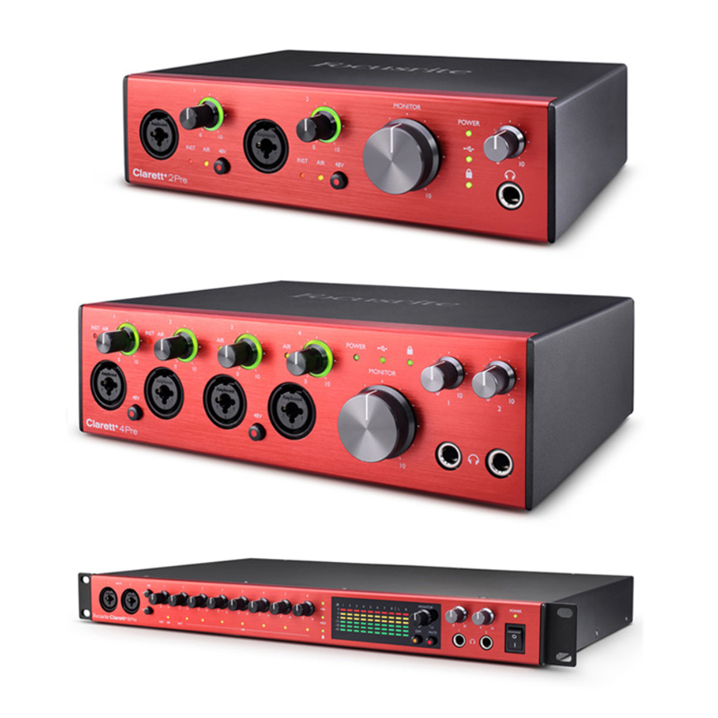 福克斯特Focusrite Clarett 2Pre 4Pre 8Pre USB录音声卡直播主播