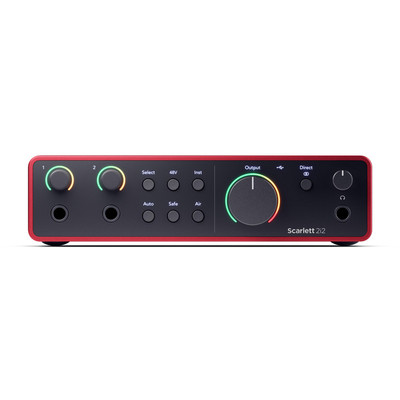 福克斯特Focusrite Scarlett 2i2 四代直播录音声卡 USB Type-C