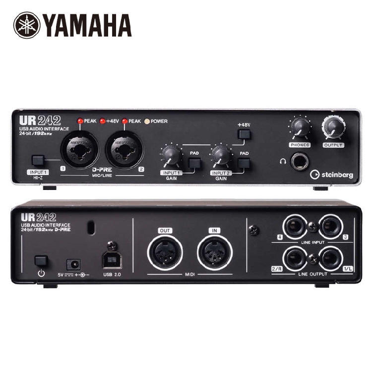 YAMAHA/雅马哈 UR242 4进2出专业录音编曲USB声卡