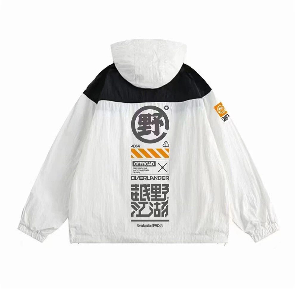 越野江湖新款防晒衣夏季薄款外套潮牌拼接户外机能男女透气防晒服
