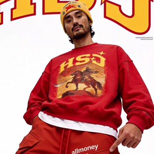 花笙记【武财神】丙午赤马年战袍关公【威衣】限量款红色卫衣上衣