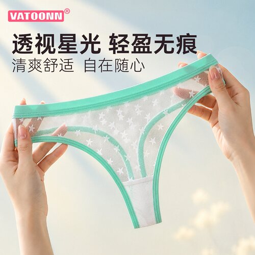 镂空网纱透视丁字裤女纯欲性感