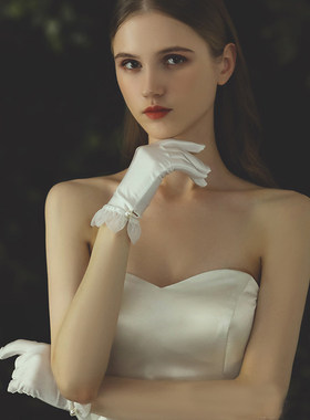 星风尚缎面手套婚纱礼服配饰