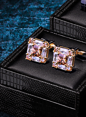 高档袖钉法式衬衫袖扣男士轻奢定制女士奢华袖口扣刻字 Cufflinks