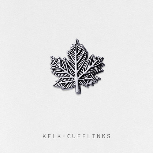KFLK复古铜男士枫叶胸针免费刻字