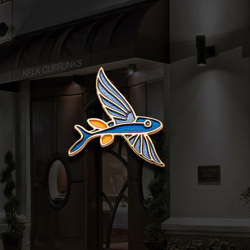 KFLK小飞鱼金属男女原创设计胸针