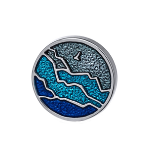 原创设计飞越千山胸针高级配色高档领扣胸章男士西服西装圆形胸花