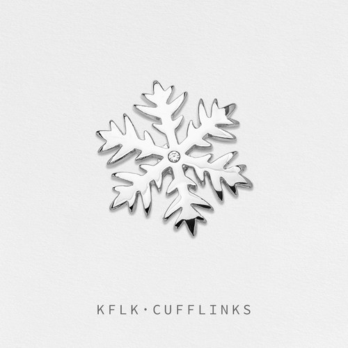 KFLK雪花金属男士银色胸针胸章