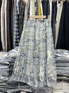 满满夏日的味道~轻盈飘逸印花半身裙女夏松紧腰遮胯显瘦A字裙伞裙