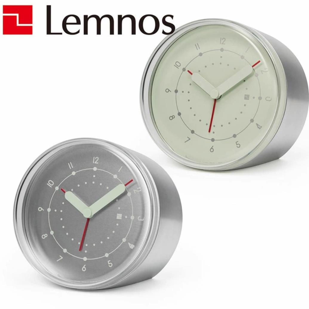 日本代购 Lemnos ENTO 简约夜光涂层桌面台钟 闹钟
