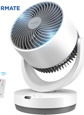 艾美特CA15-R27电风扇空气循环扇遥控小风扇家用节能扇叶CA15-X28