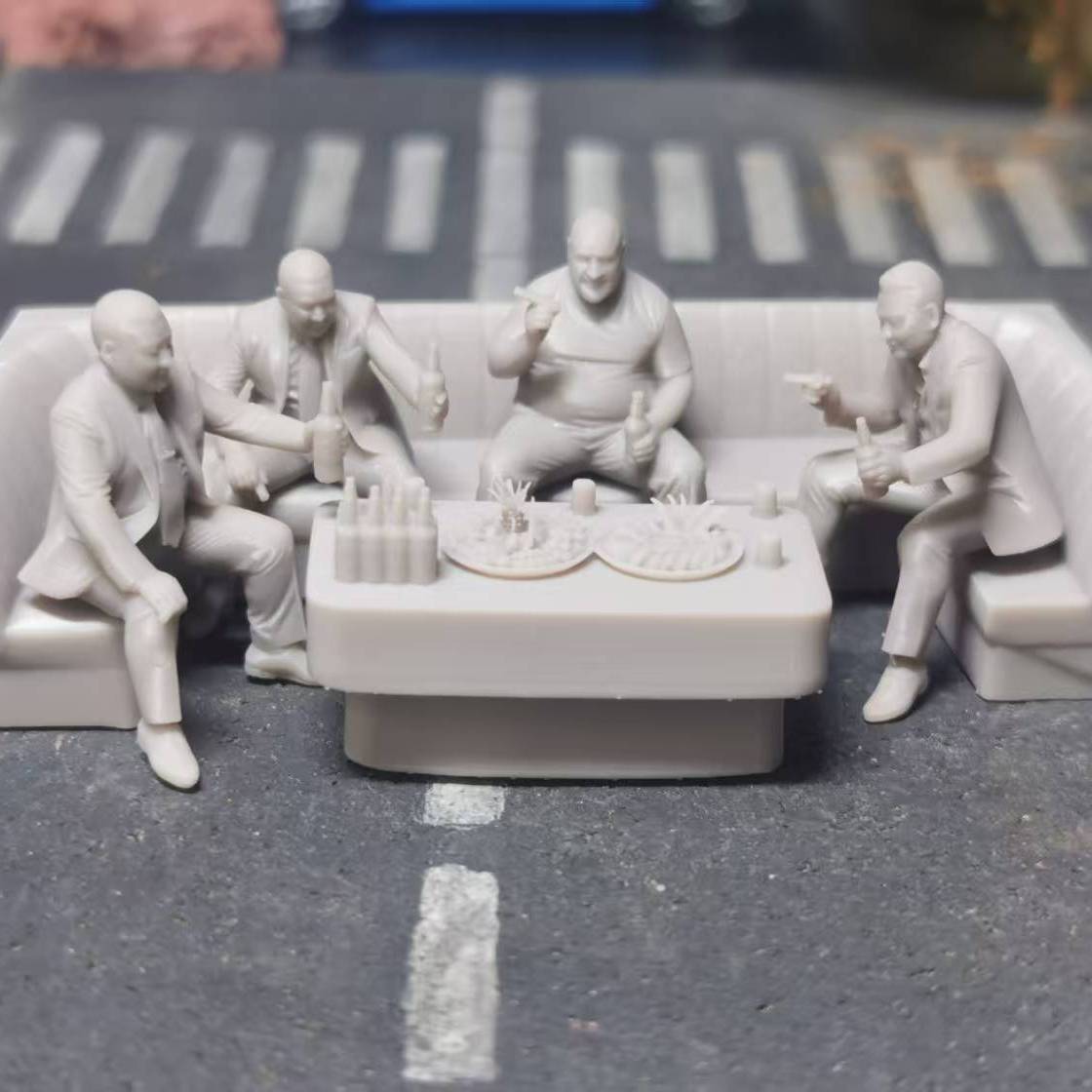 3D打印真人手办卡拉ok人物摆件