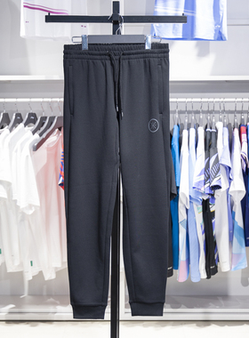 李宁卫裤男士2024夏季新款韦德束脚针织黑色运动长裤YKLU277