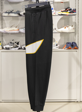 李宁卫裤男子2025夏季新款休闲百搭透气黑色束脚运动长裤YKLV229