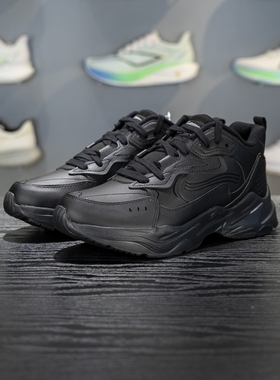 李宁休闲鞋男士2025冬季新款黑色革面缓震舒适潮流运动鞋AGLV237