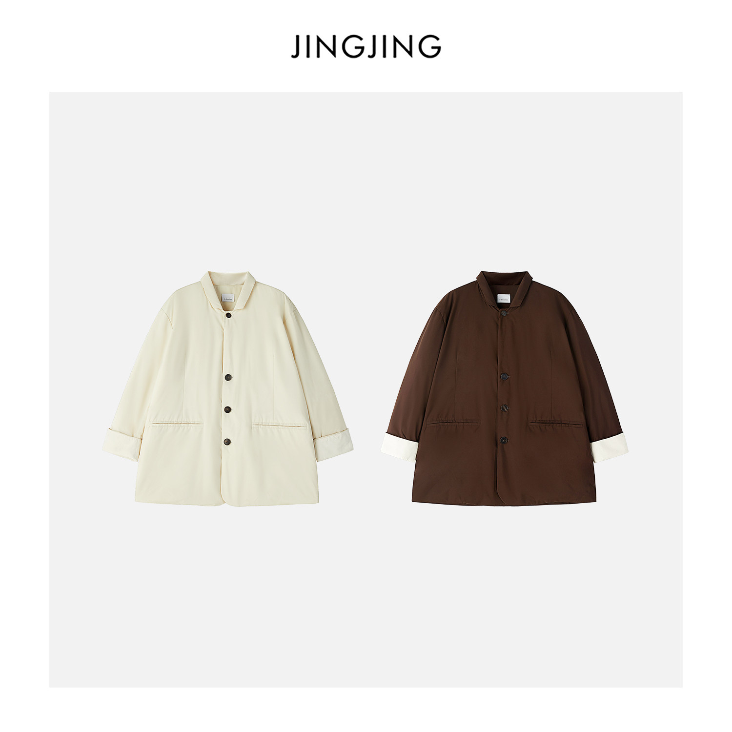立领羽龙服老钱艺术鹅绒外套