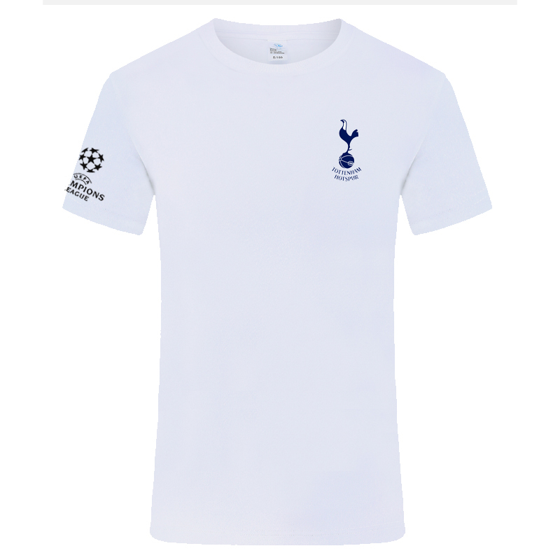 2024夏欧冠热刺队纪念版男女球迷印花精梳棉短袖T恤衫运动文化衫