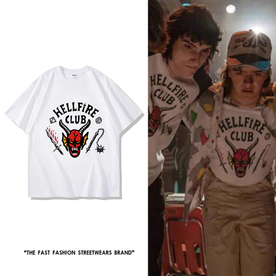 HellFire Club地狱火俱乐部Stranger Things怪奇物语t恤短袖衣服