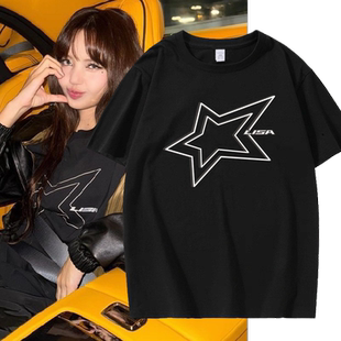 DEADLINE演唱会周边t恤夏blackpink同款短袖衣服lisa穿搭tshirt
