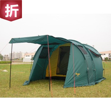 卡娜帝亚户外3-4人家庭露营帐篷 火车式野营隧道帐篷 防暴雨