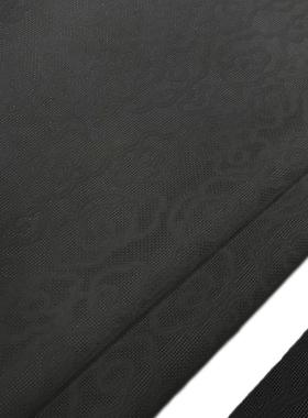 祥云/22姆全透孔花萝纯桑蚕丝117门幅纯色真丝丝绸裙子旗袍黄色料