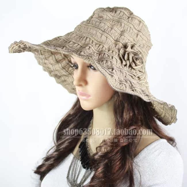 帽子女夏遮阳帽防晒遮脸防紫外线折叠夏天女士太阳帽洋气时尚凉帽
