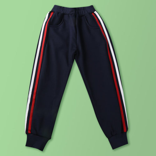 长裤棉运动裤红白杠学生校服校裤