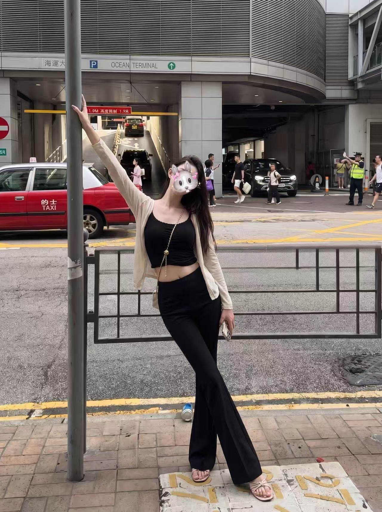 green大姐姐【瘦腿神器】腿精裤显瘦微喇裤高腰弹力修身休闲长裤