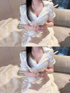 领收腰连衣裙气质高腰显瘦贵气长裙 green大姐姐衬衫 富家千金