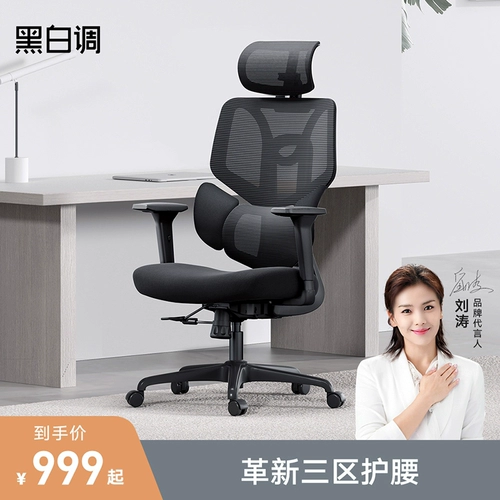 Черно -белая мелодия Три района Bulfin Body Working Chair Computer Commort