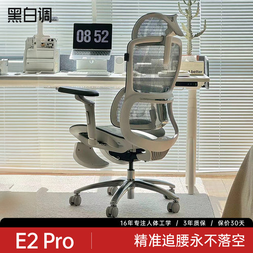 【黑白调E2pro】人体工学椅护腰