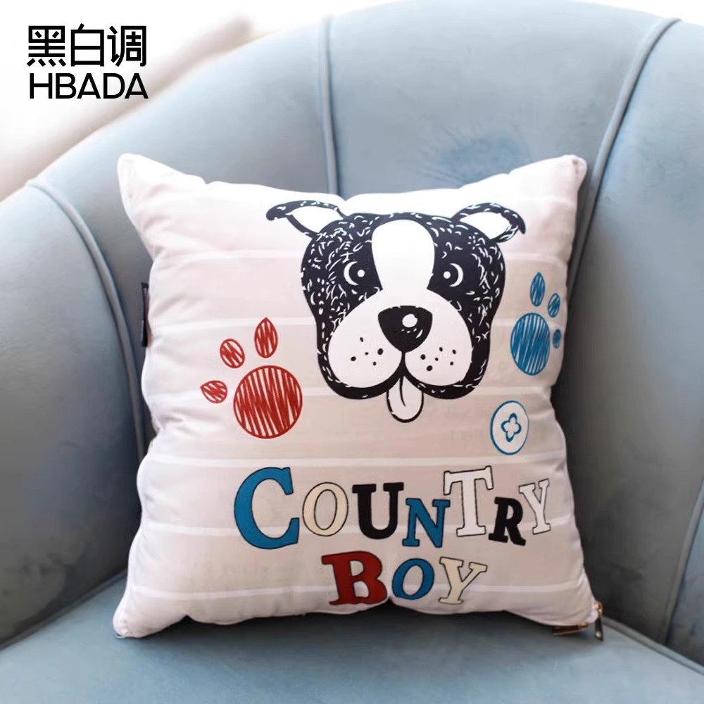 黑白调定制抱枕被