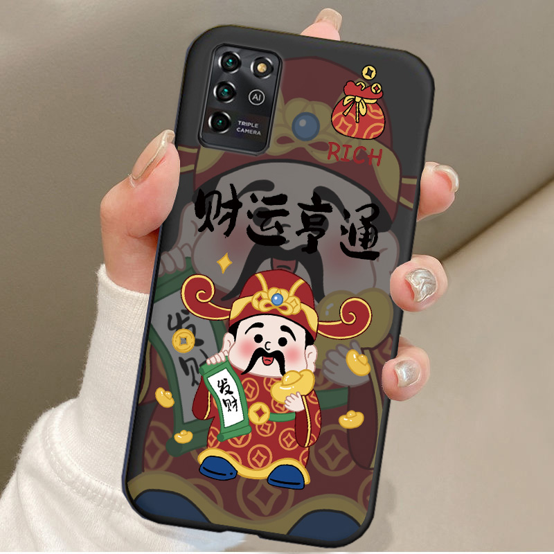 适用于中兴V2022手机壳ZTE 8031财神爷新潮款中国风防摔软保护套