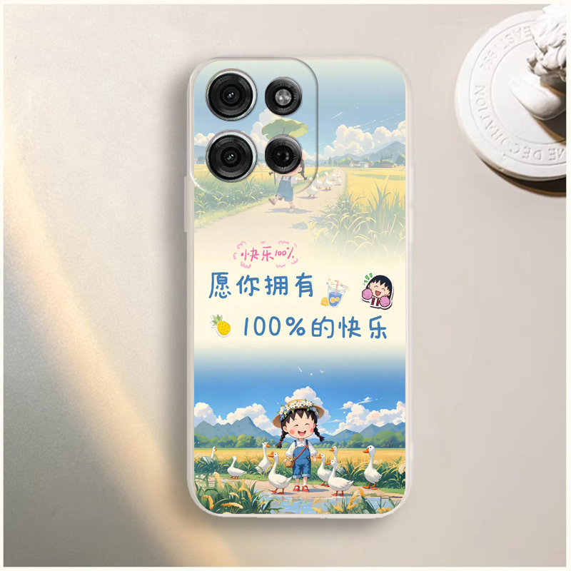 适用于摩托罗拉moto G86手机壳edge g86网红可爱小新卡通男女新款5G防摔全包软胶保护套