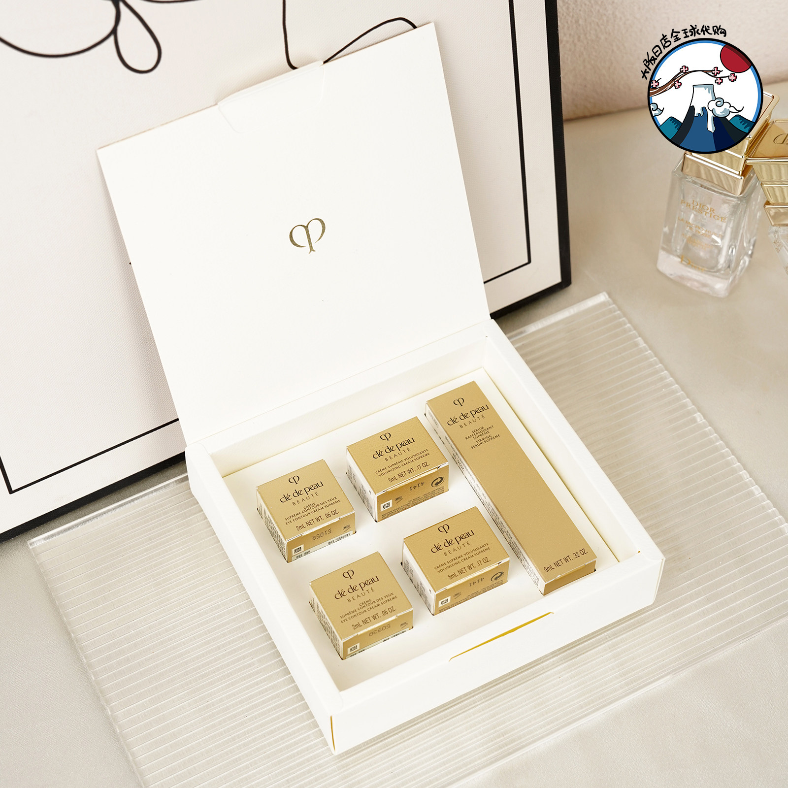 CPB小金盒面部护理套装 眼霜面霜立体精华乳 4D精雕紧致抗皱淡纹