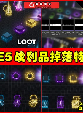 UE5 Loot VFX 战利品战斗胜利物品掉落光效特效5.2
