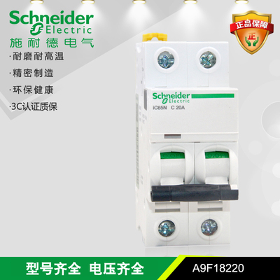 施耐德 IC65N 2P C型 20A（A9F18220）6KA 小型断路器 空气开关