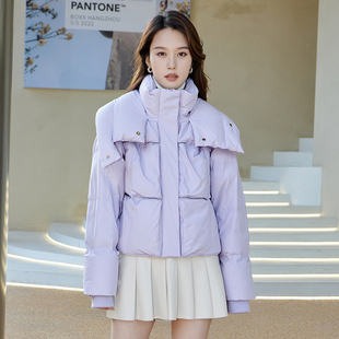 国际大品牌2026年新款炸街高级感设计小个子高端大气羽绒服女098