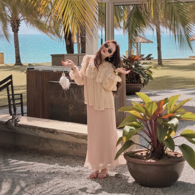 醋酸双层鱼尾裙显瘦高级感