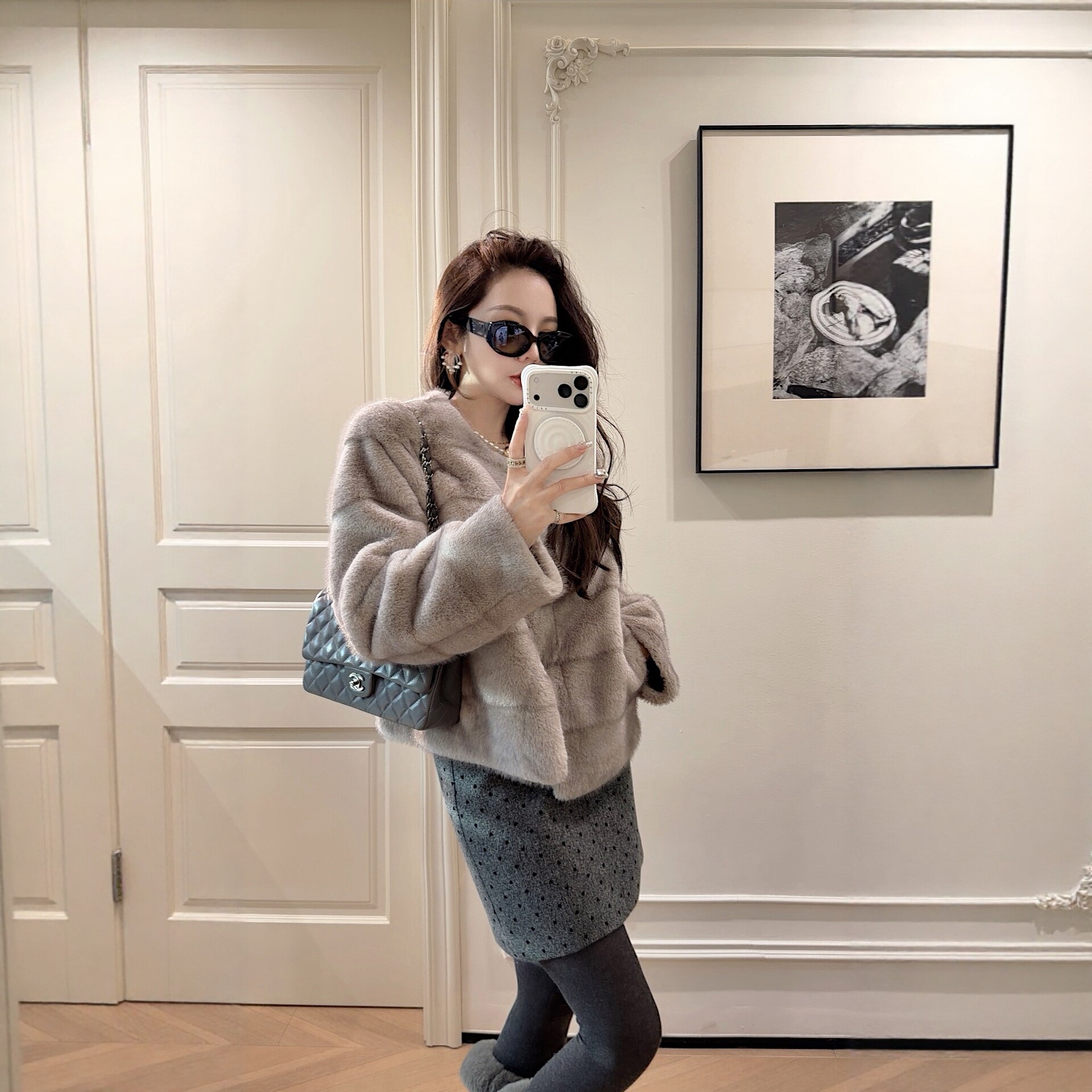 PINZIKO 大兔子 雪山晕染渐变保暖短外套秋冬短款显瘦气质上衣女,女装/女士精品,短外套,淘宝优惠券,粉丝福利购,淘宝优惠卷