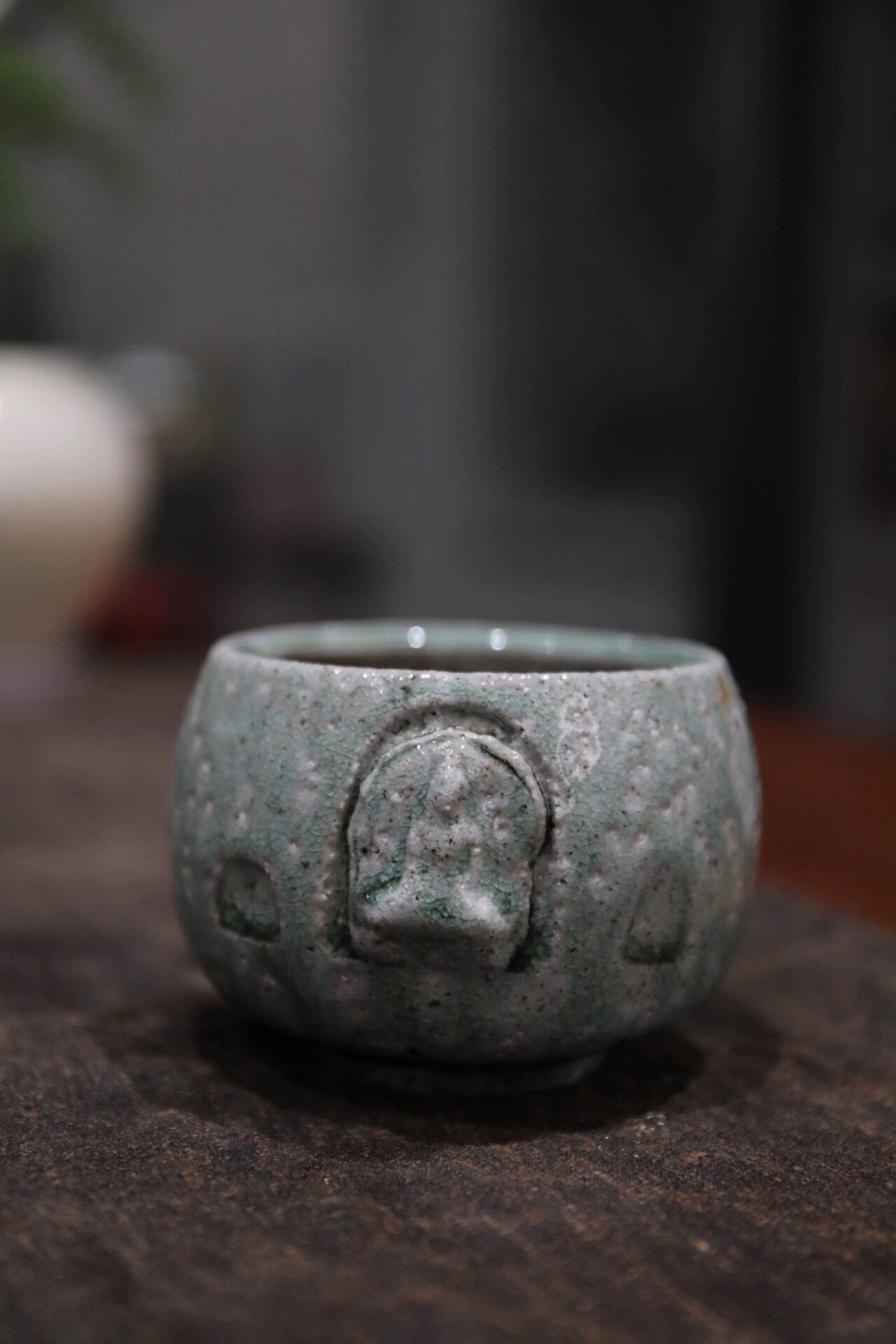 林连手作柴烧粗陶敦煌建水主人杯